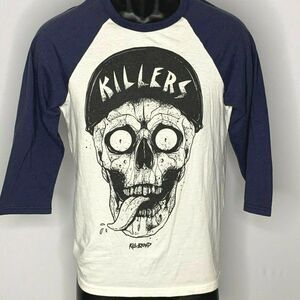 Kill Brand Killers Baseball T Shirt S White Blue